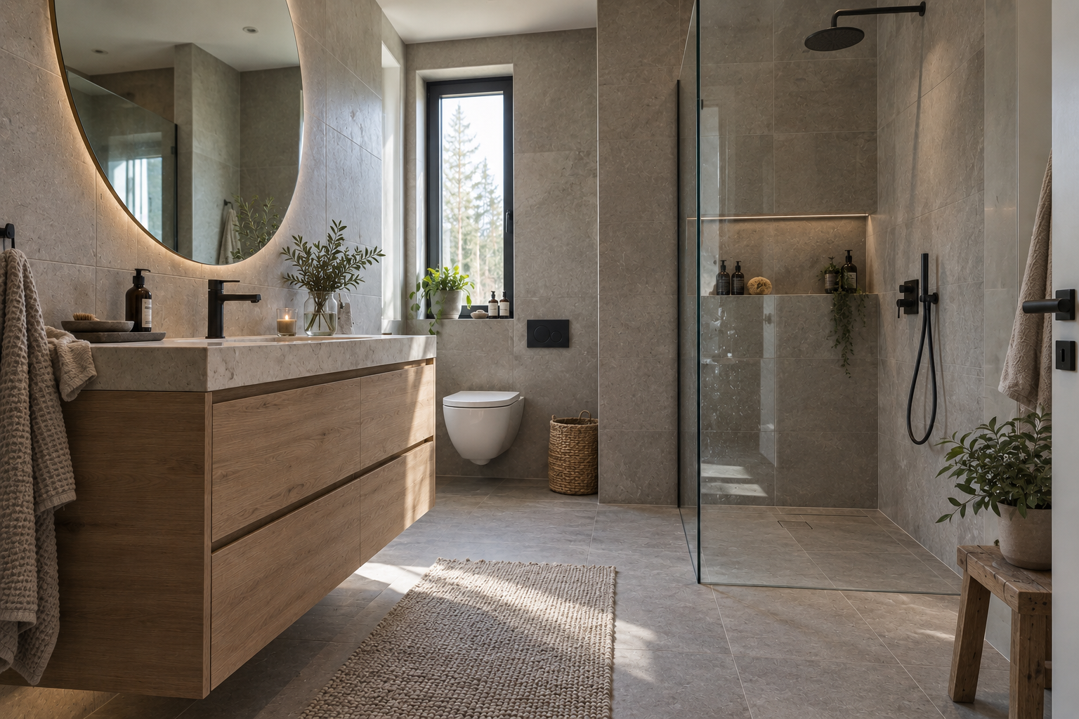 Renovering — modernt badrum